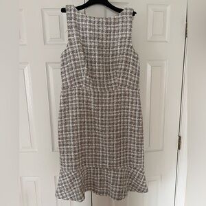 Ann Taylor Checkered Sleeveless Midi Dress